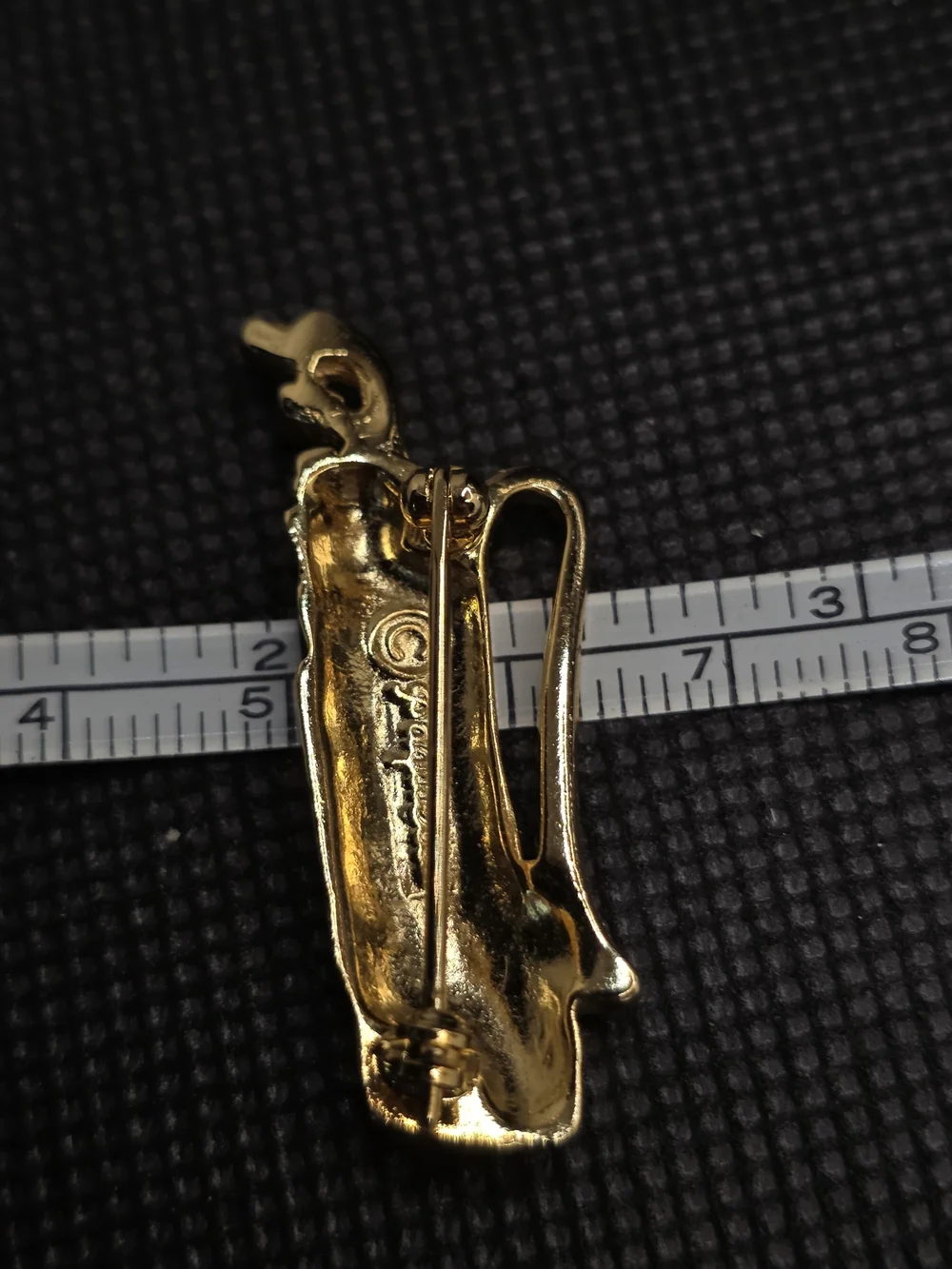 Vintage Paquette Gold-tone Golf Bag Brooch Lapel Pin